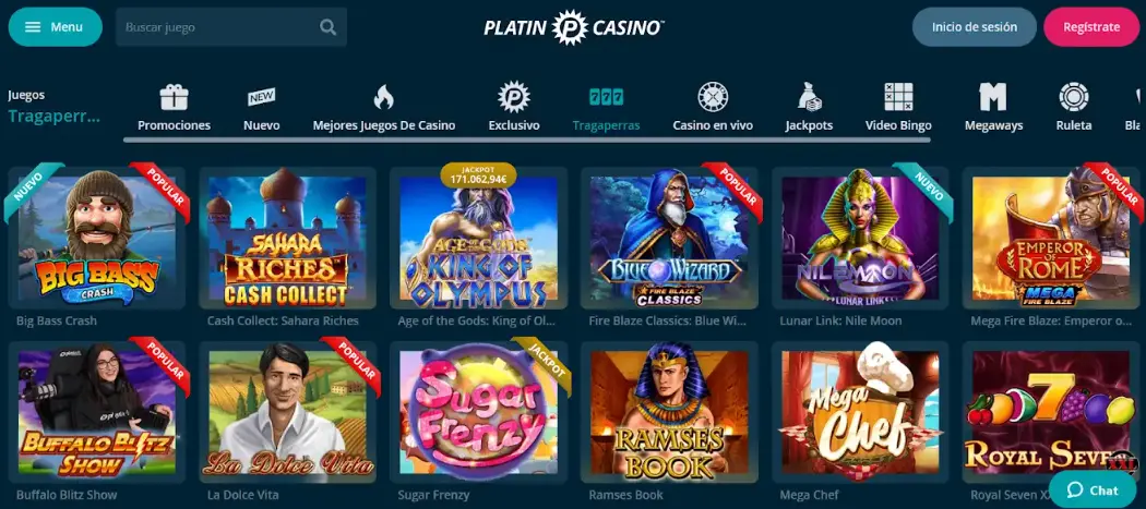 casinos vivo España platincasino